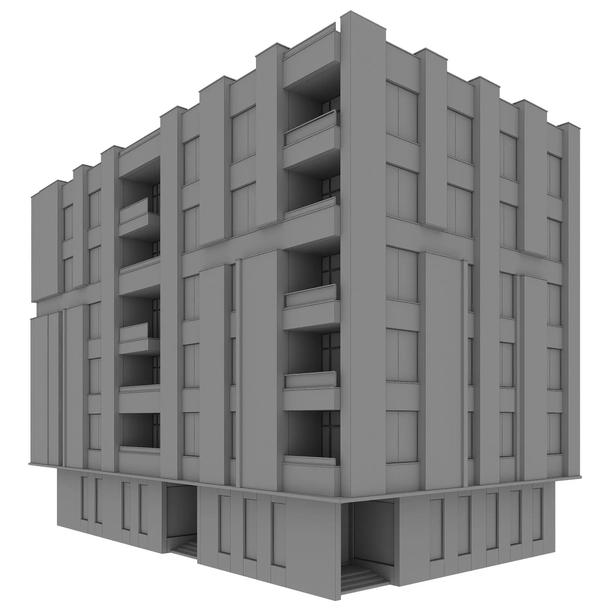 RESIDENTIAL BUILDING NO102 A 3D model_10