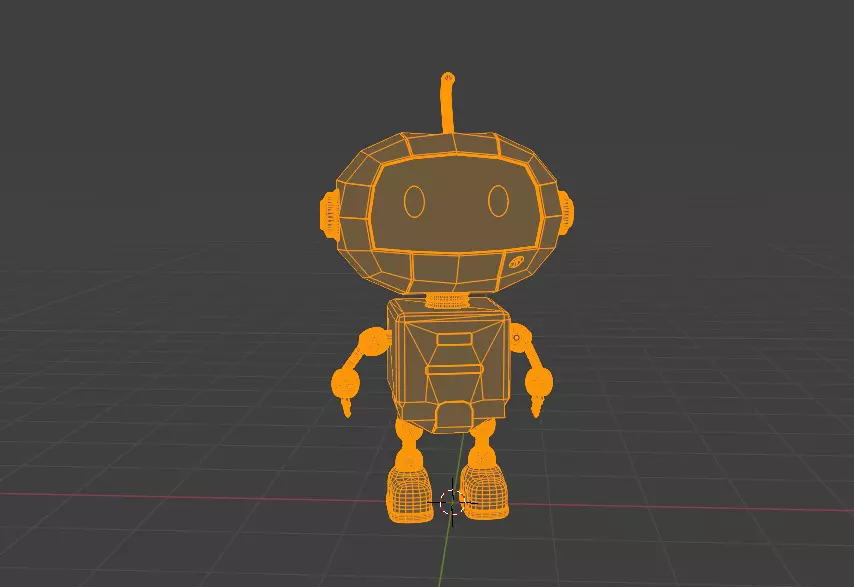 Cute Low Poly Robot 3D Model Game Ready Character Low-poly 3D model_8
