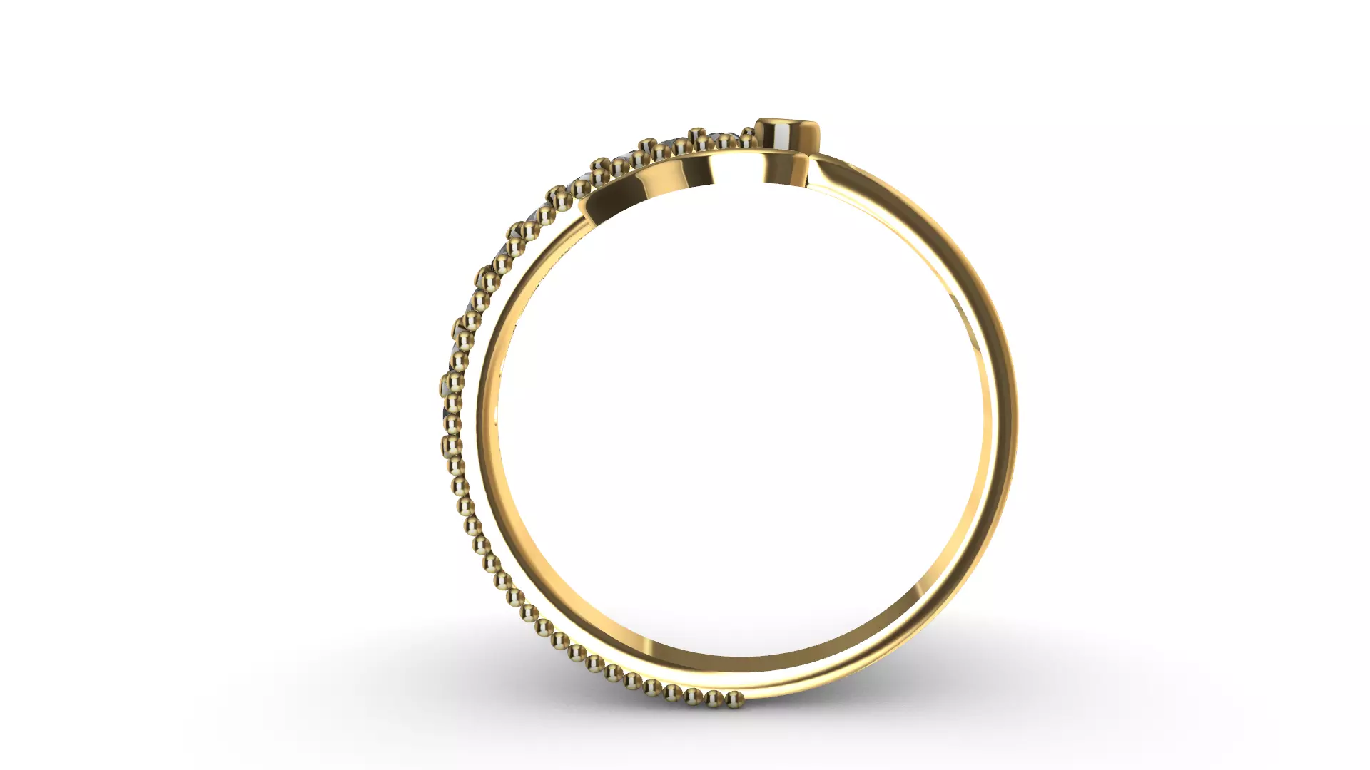 Butterfly Diamond Ring 3D print model_9