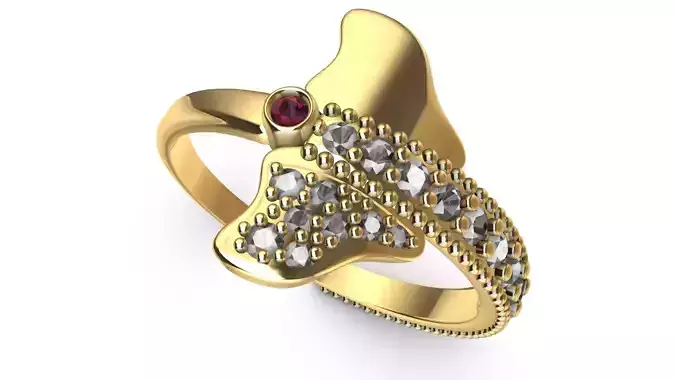 Butterfly Diamond Ring