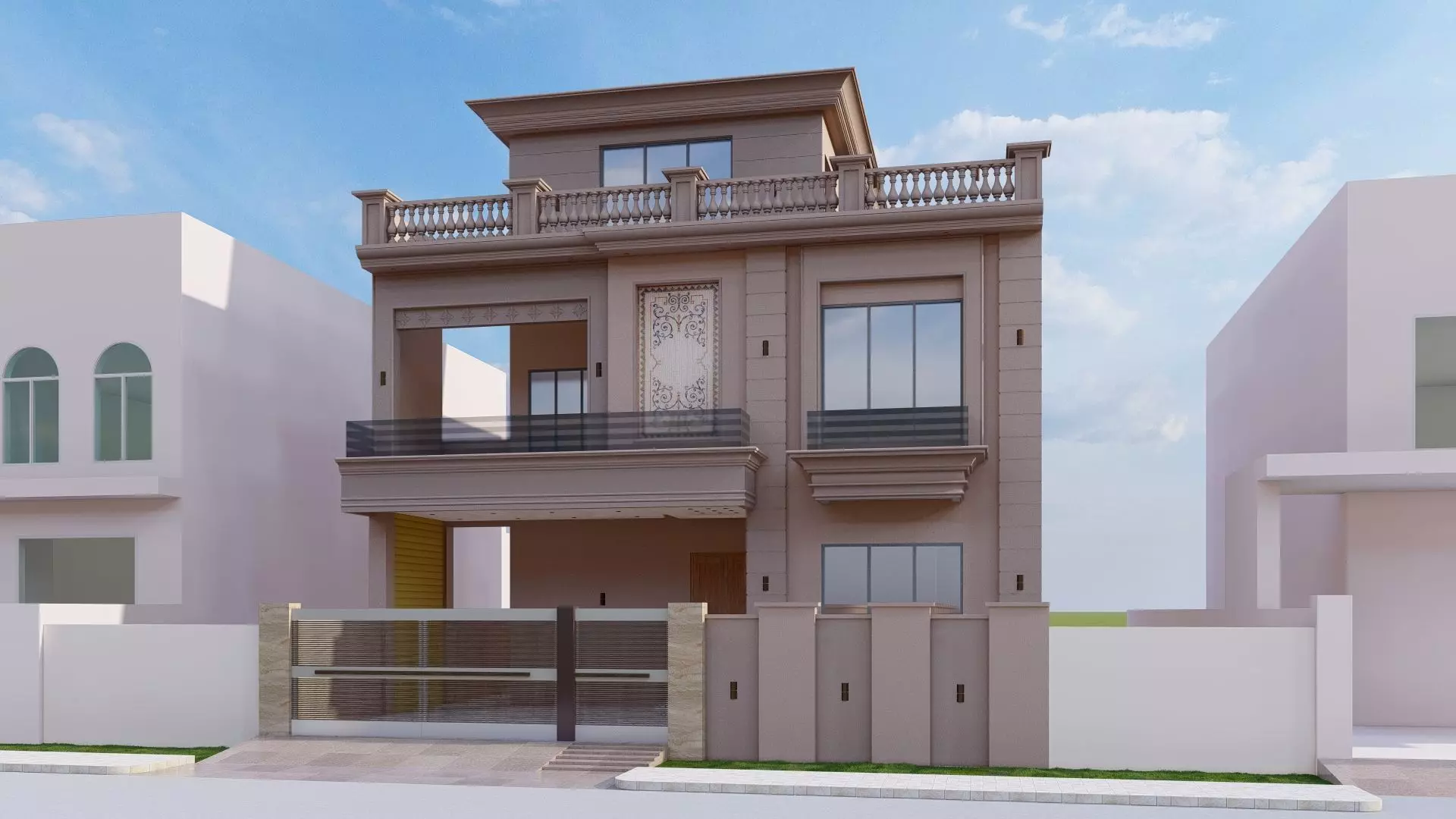 Front Elevation 3D model_3