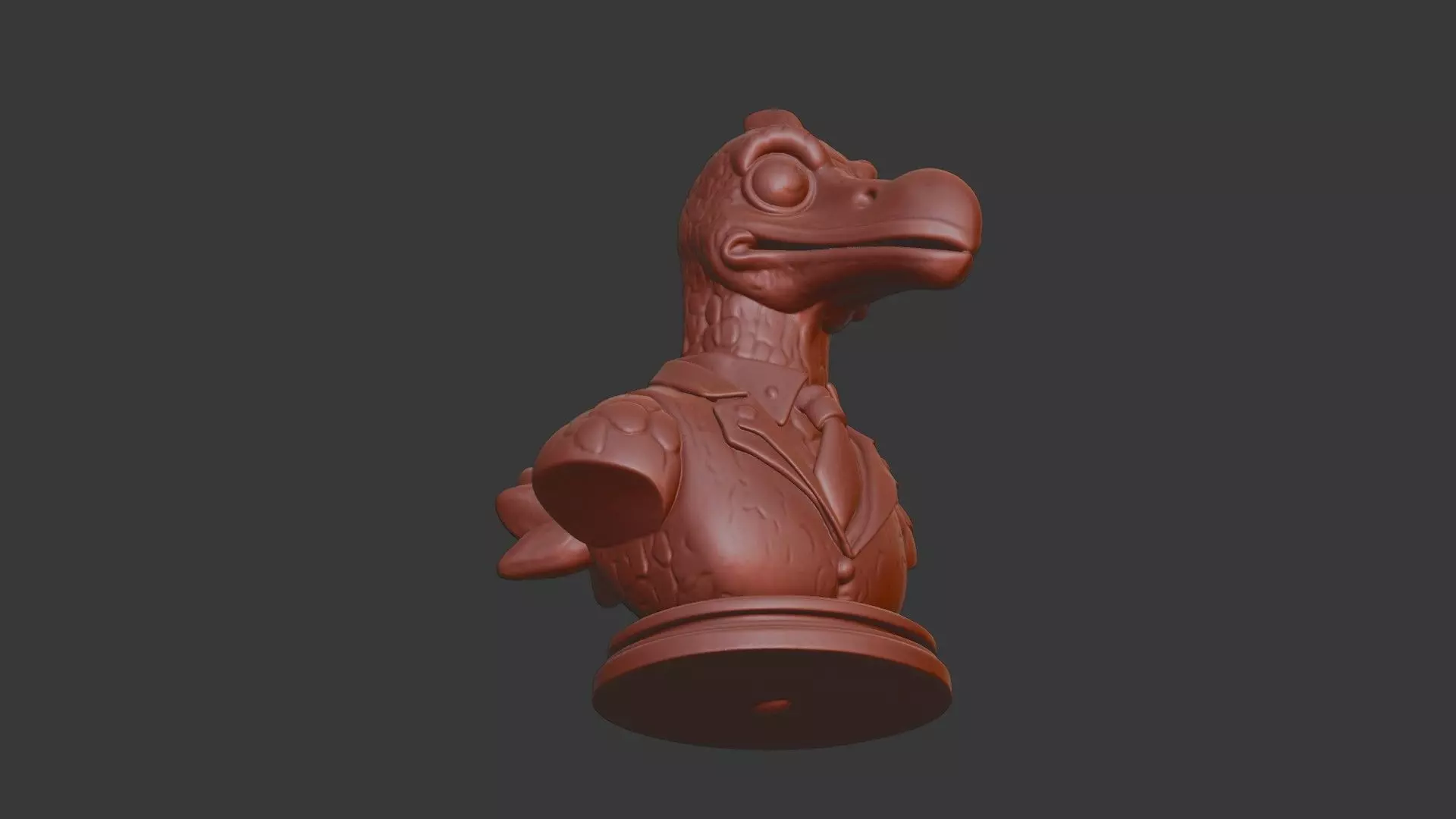 Dodo Bird Bust 3D Model - STL Printable Extinct Bird 3D print model_6