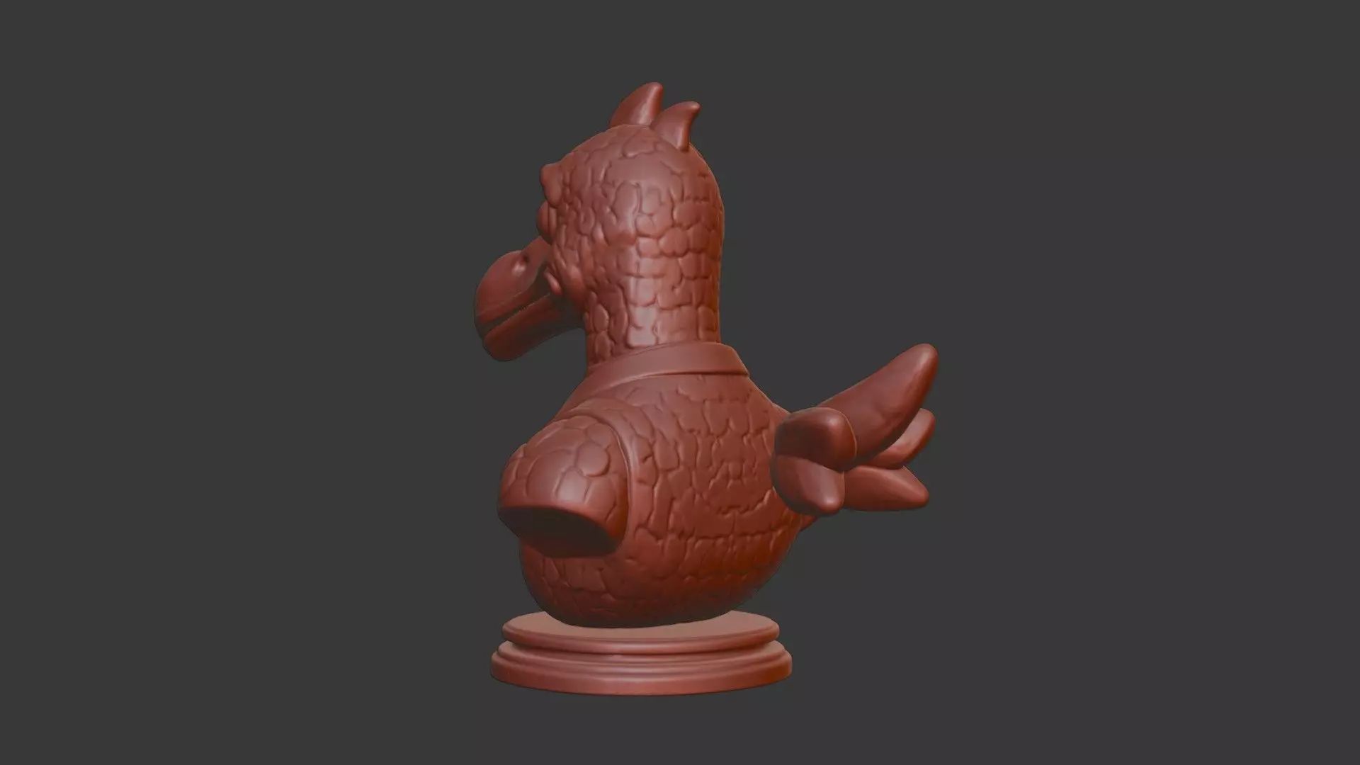 Dodo Bird Bust 3D Model - STL Printable Extinct Bird 3D print model_4