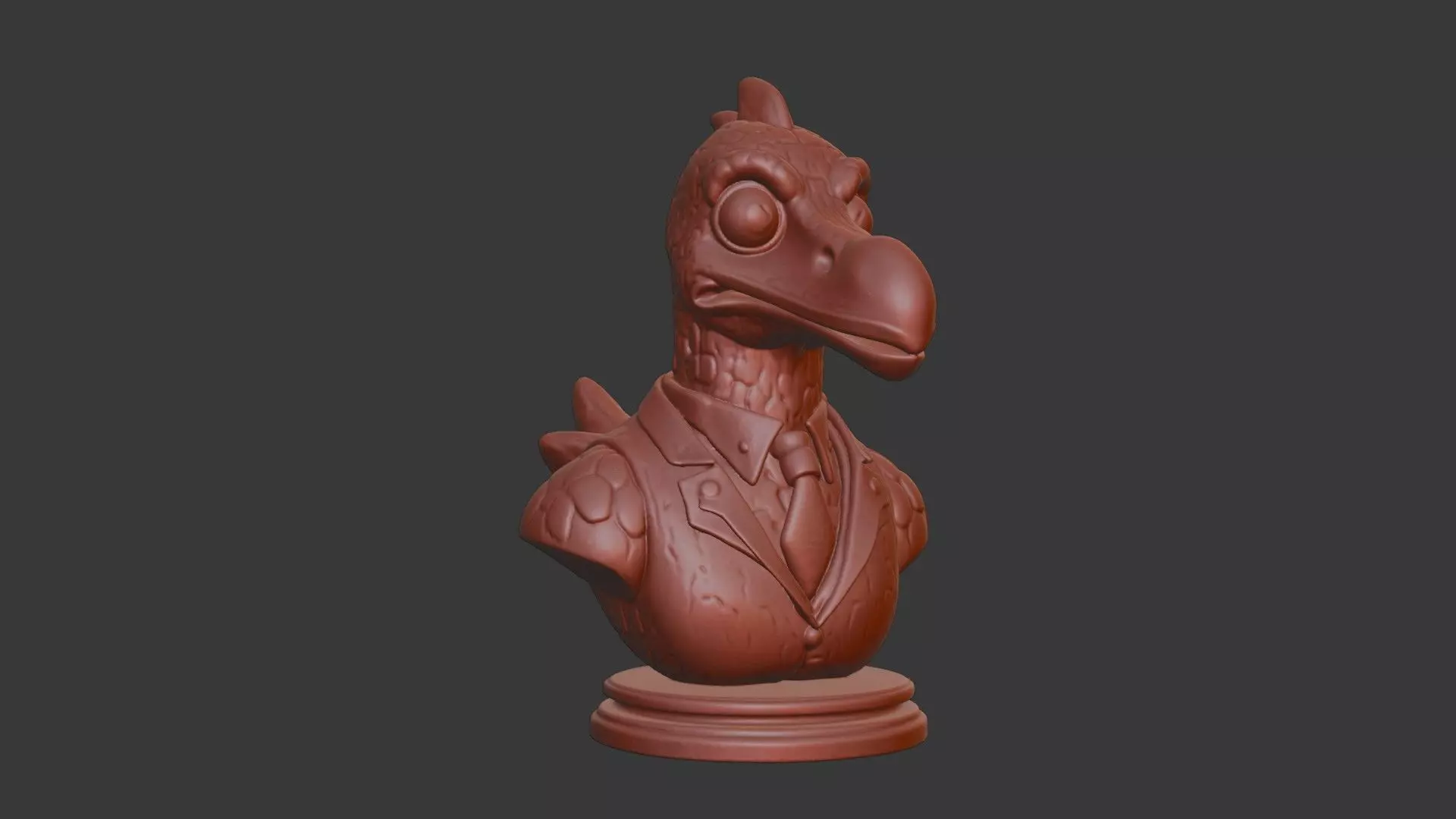 Dodo Bird Bust 3D Model - STL Printable Extinct Bird 3D print model_1