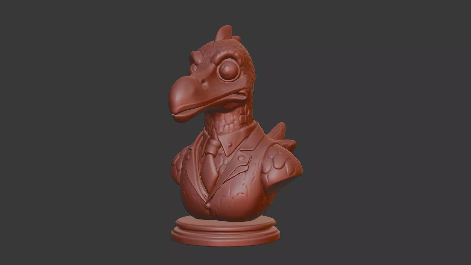 Dodo Bird Bust 3D Model - STL Printable Extinct Bird 3D print model_7
