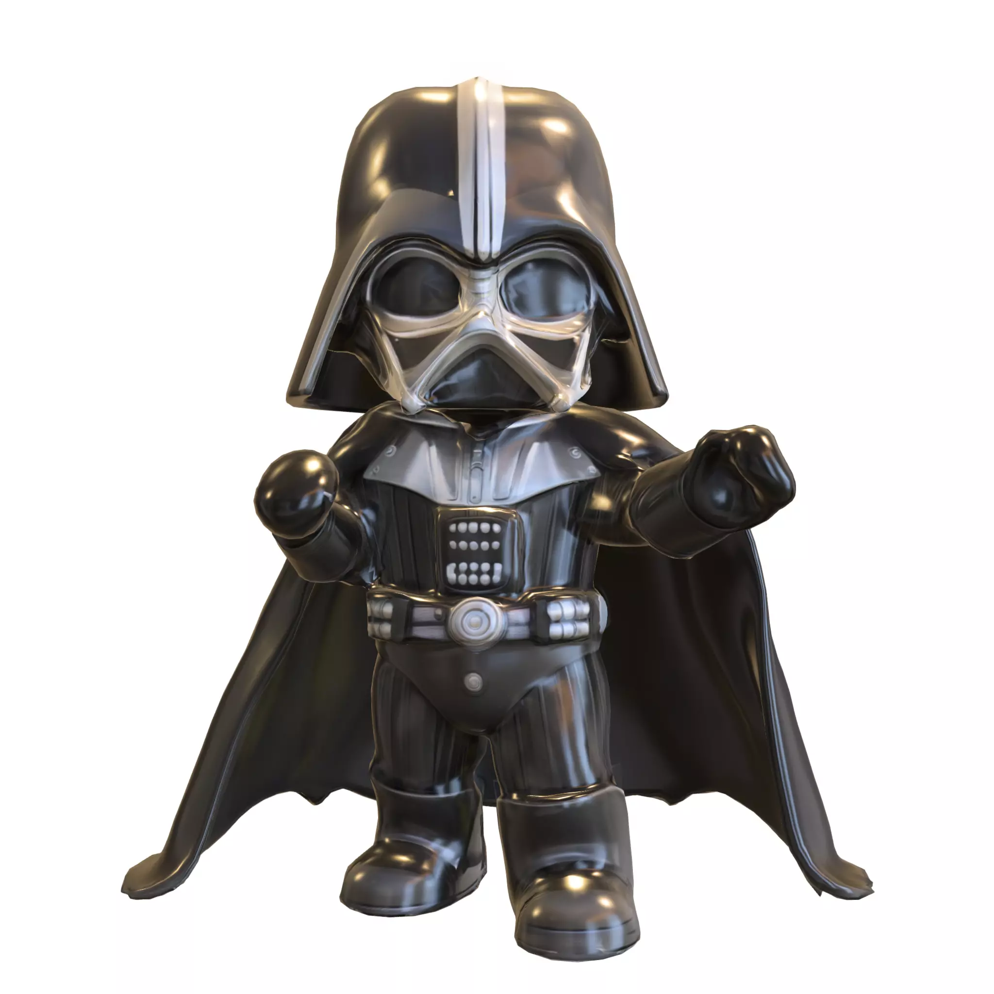 Darth Vader Chibi Cute Star Wars Low-poly 3D model