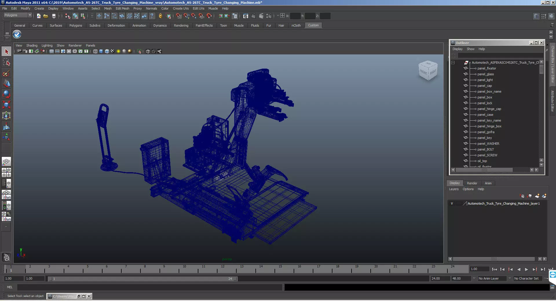 Automotech AS-26TC Truck Tyre Changing Machine 3D model_28