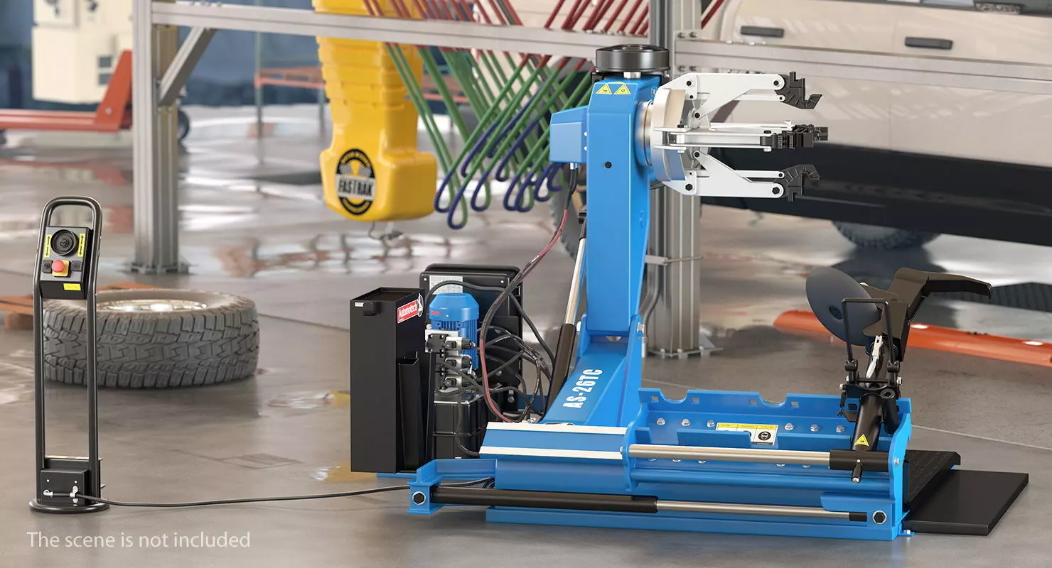 Automotech AS-26TC Truck Tyre Changing Machine 3D model_0