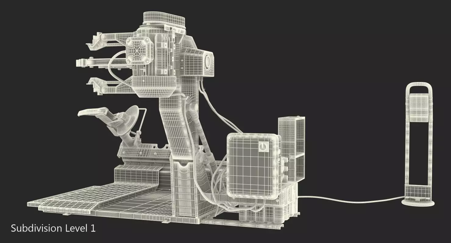 Automotech AS-26TC Truck Tyre Changing Machine 3D model_23