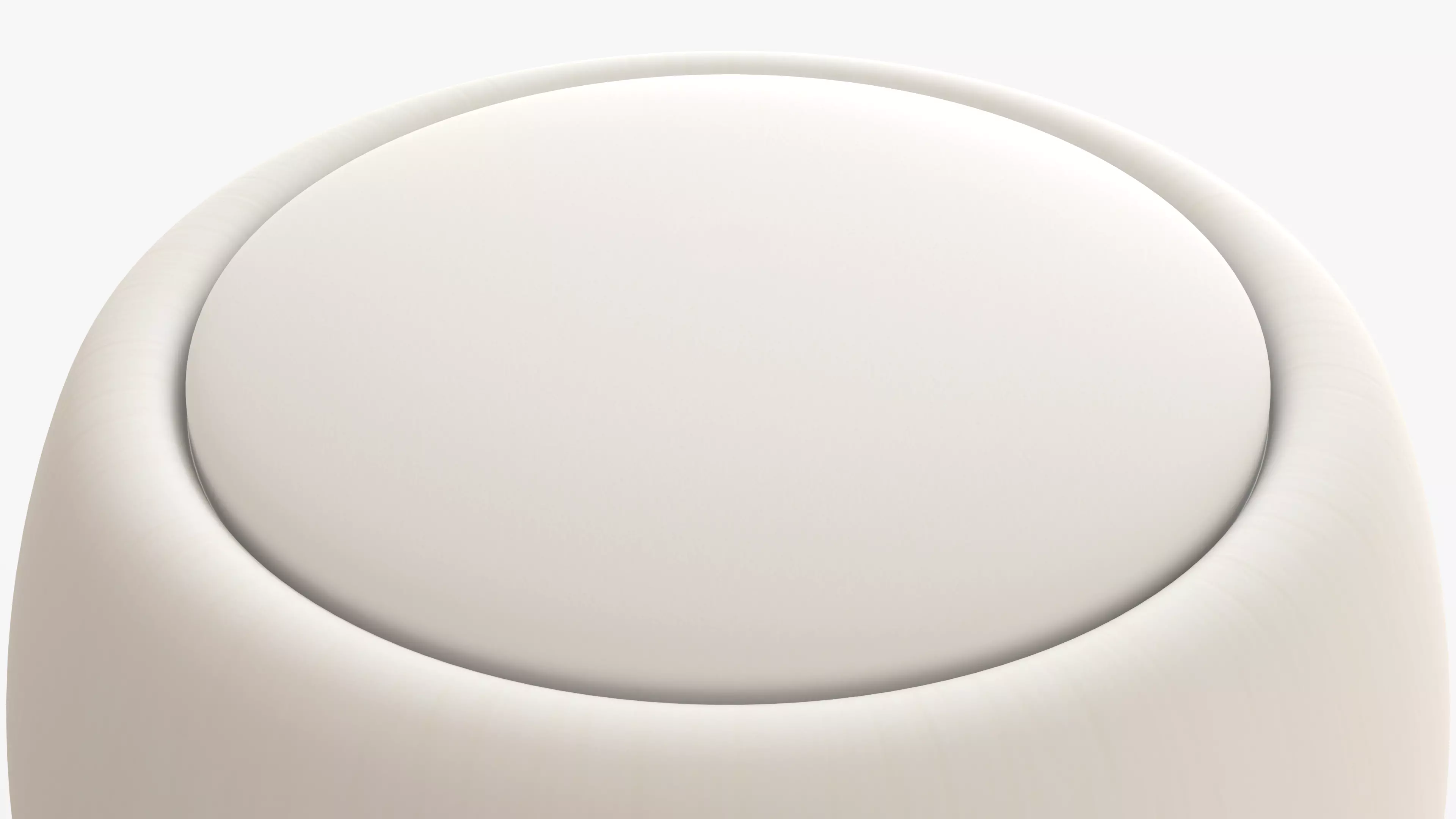 White Mono Pouf Low-poly 3D model_5