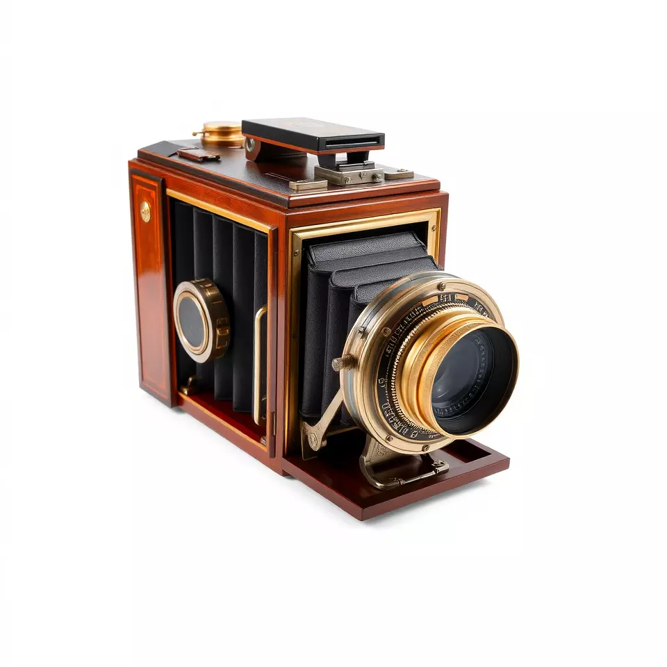 Antique Brass Camera model pack Low-poly 3D model_3