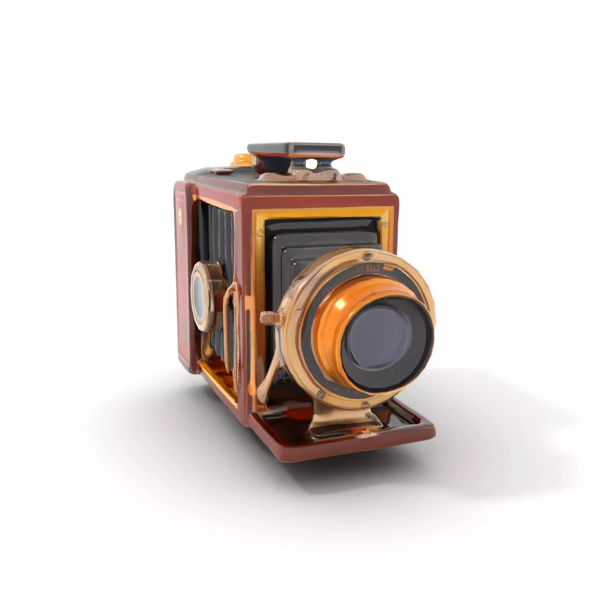 Antique Brass Camera model pack Low-poly 3D model_6