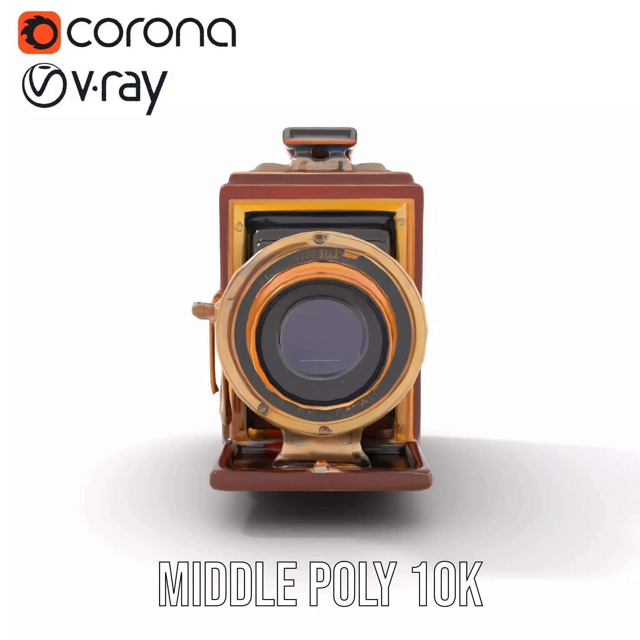 Antique Brass Camera model pack Low-poly 3D model_22