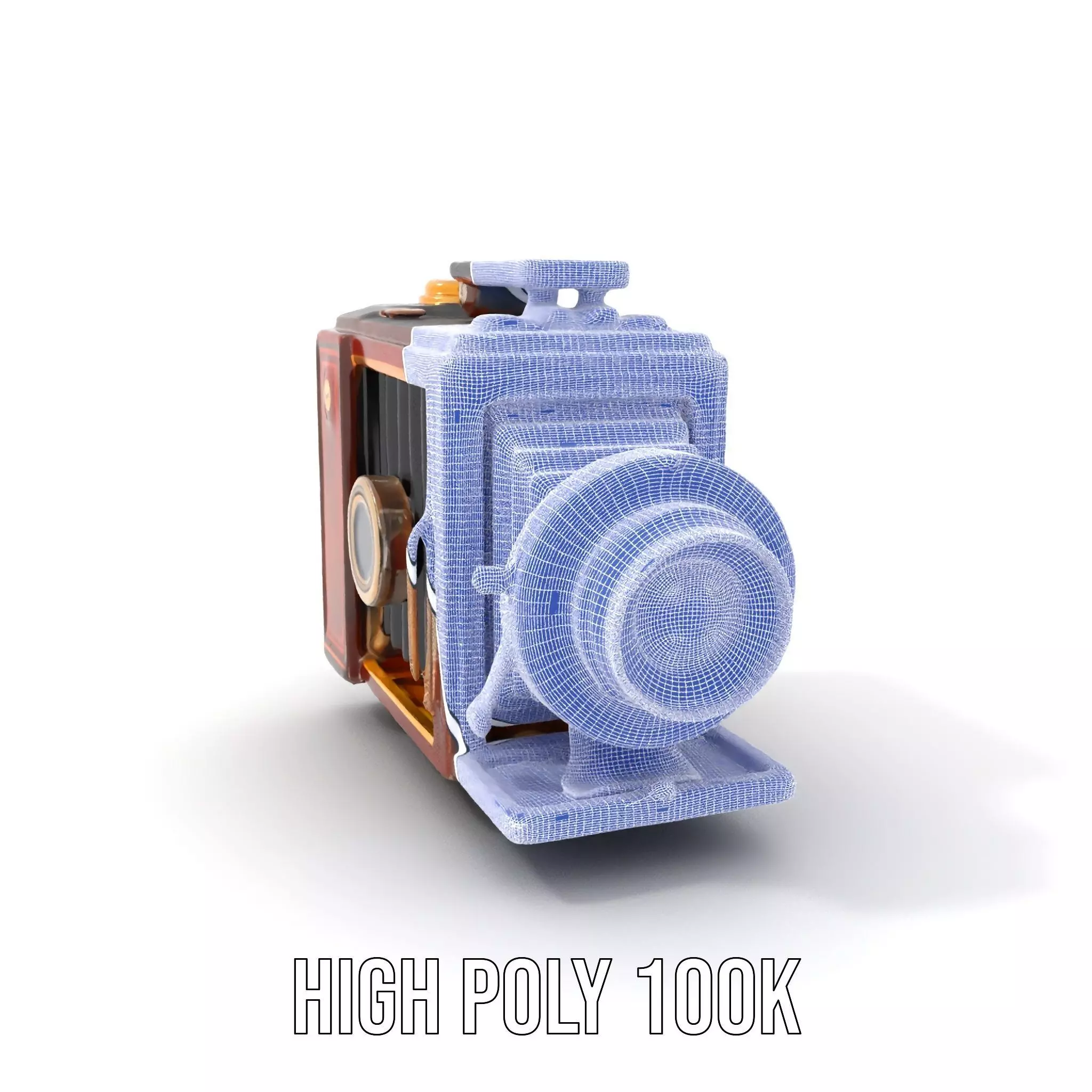 Antique Brass Camera model pack Low-poly 3D model_5