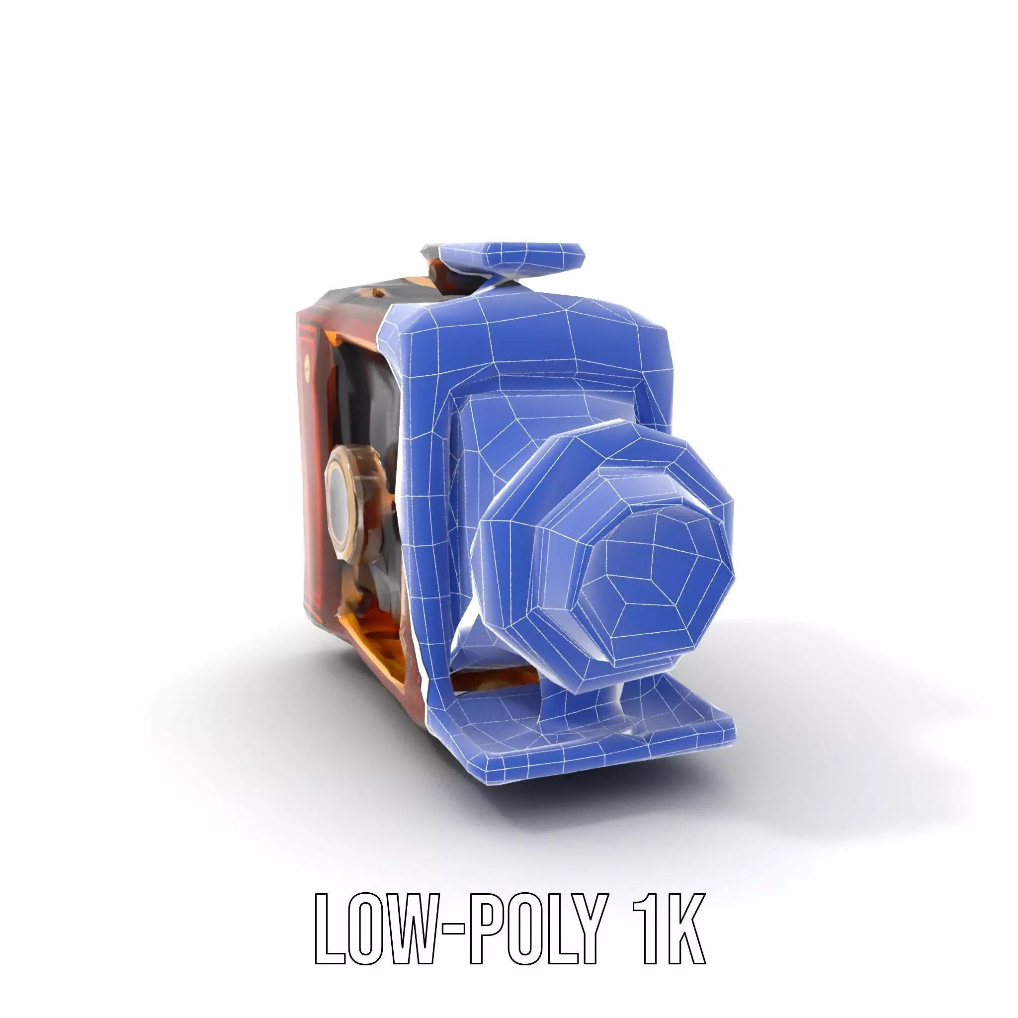 Antique Brass Camera model pack Low-poly 3D model_25