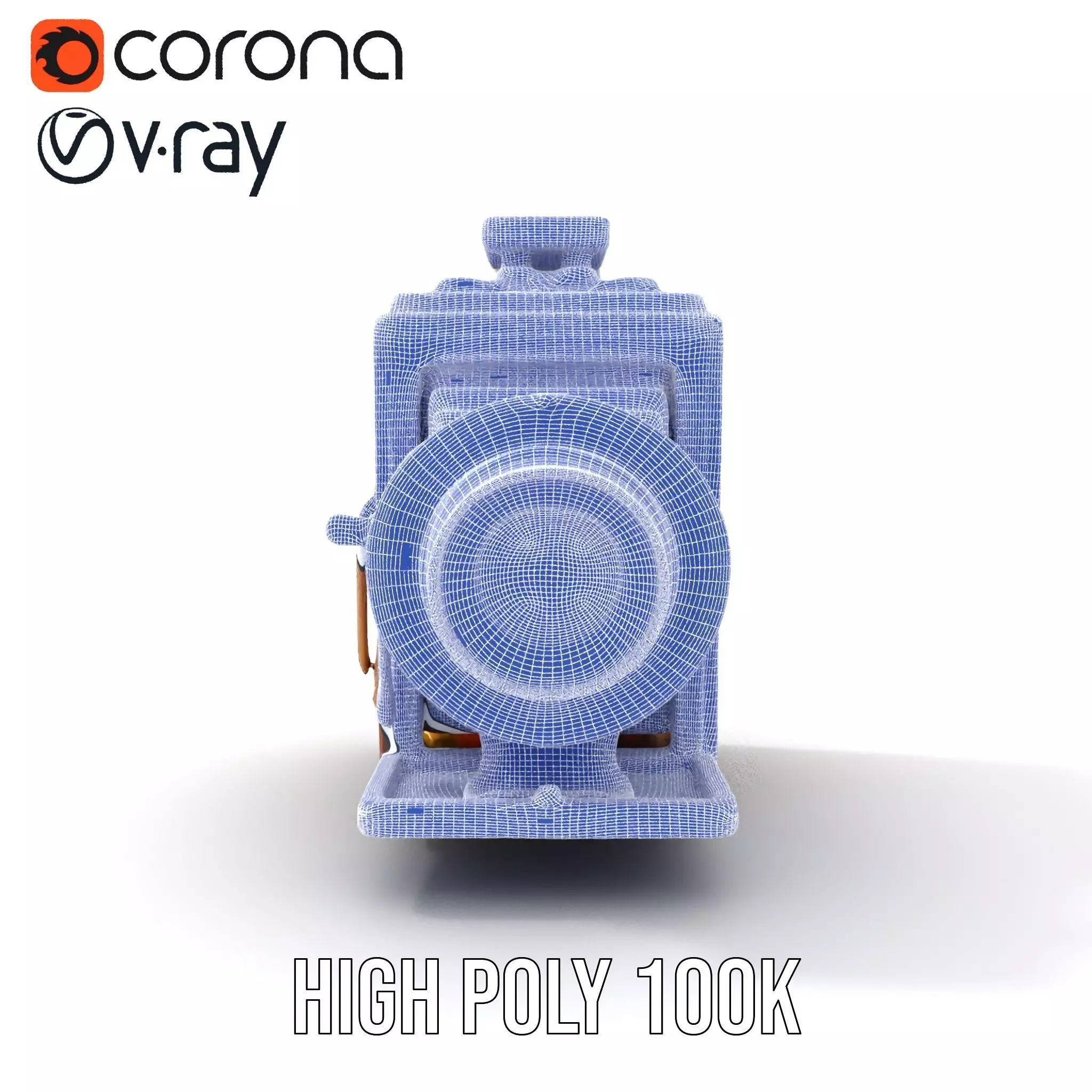 Antique Brass Camera model pack Low-poly 3D model_35