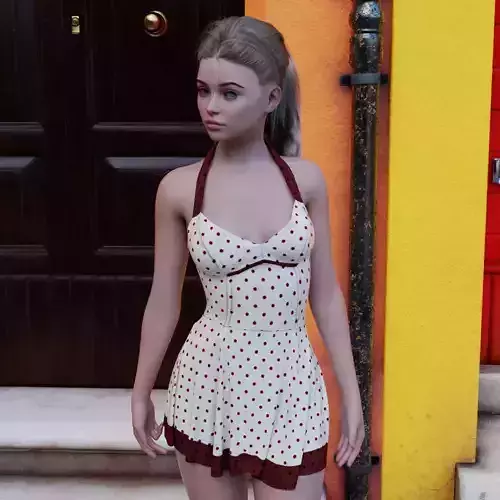 MGAB Cute Dress for Genesis 8 Female and Genesis 9 3D model