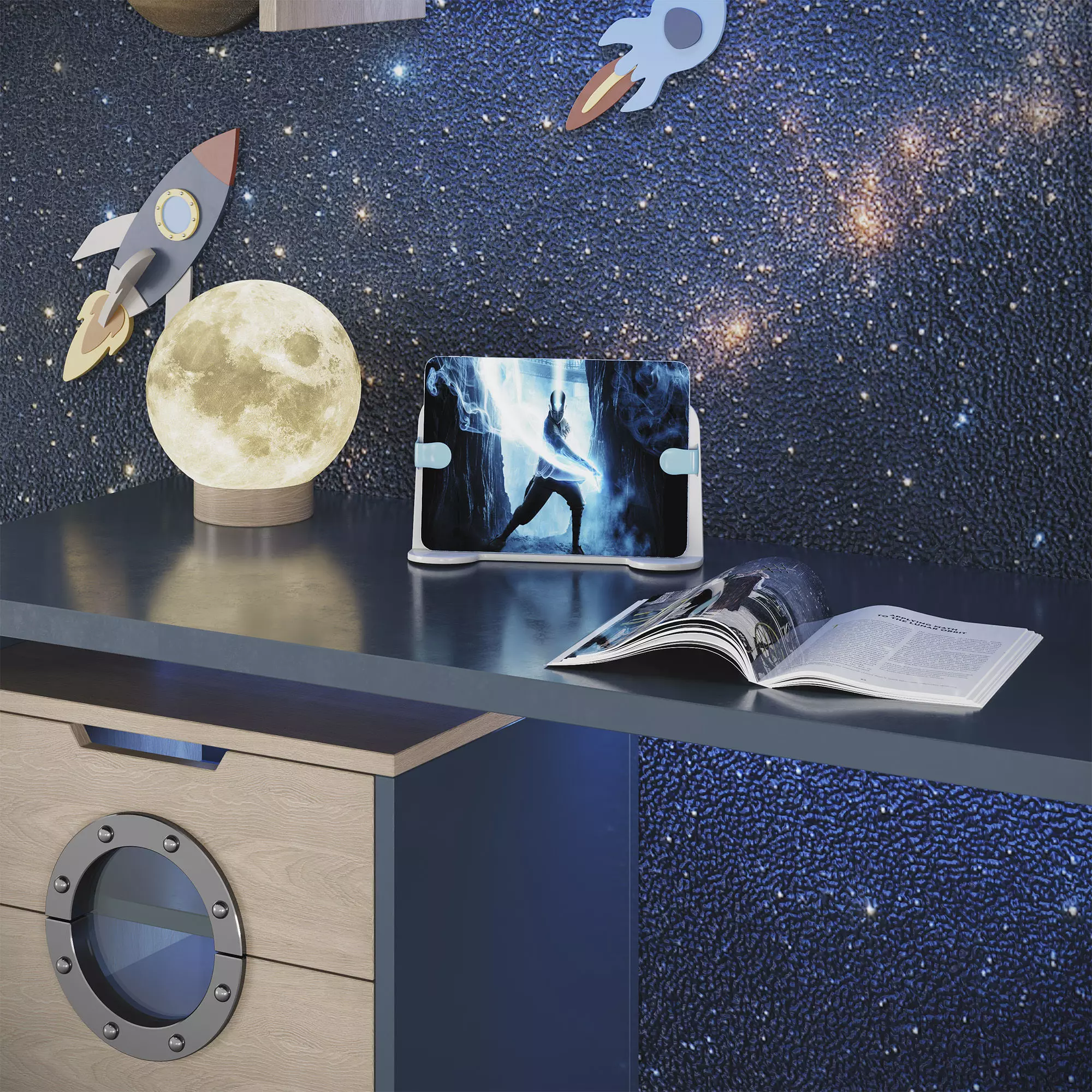 Childrens furniture with toys and decor 03 3D model_5