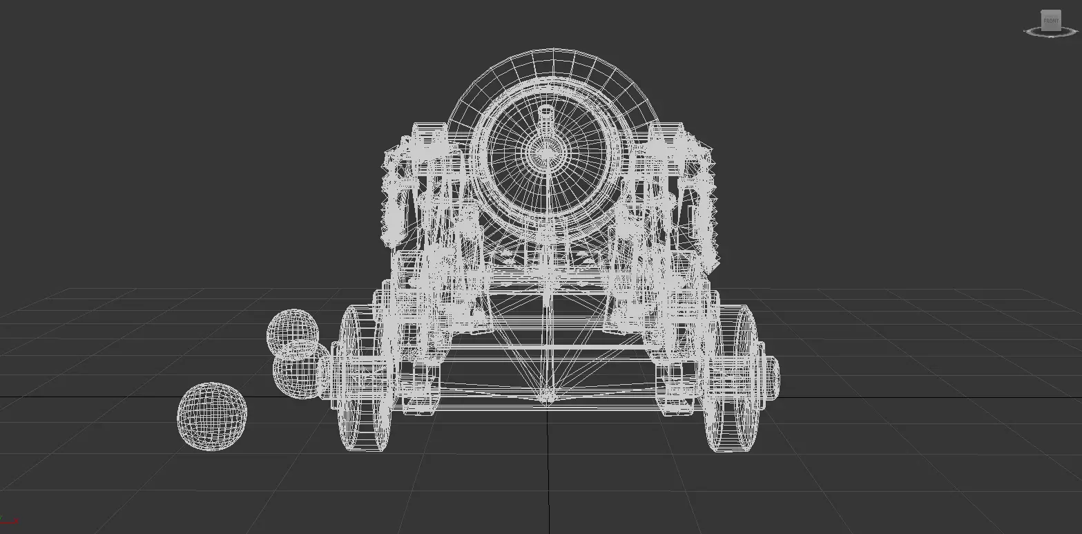 Old Naval Cannon  3D Model PBR Textures Low-poly 3D model_14