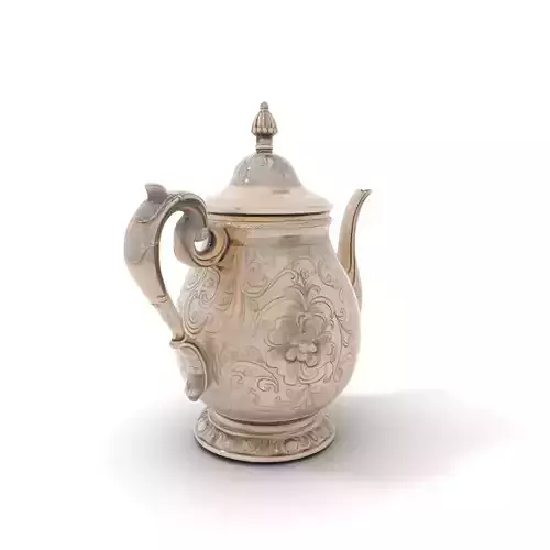Elegant Baroque Teapot model pack Low-poly 3D model