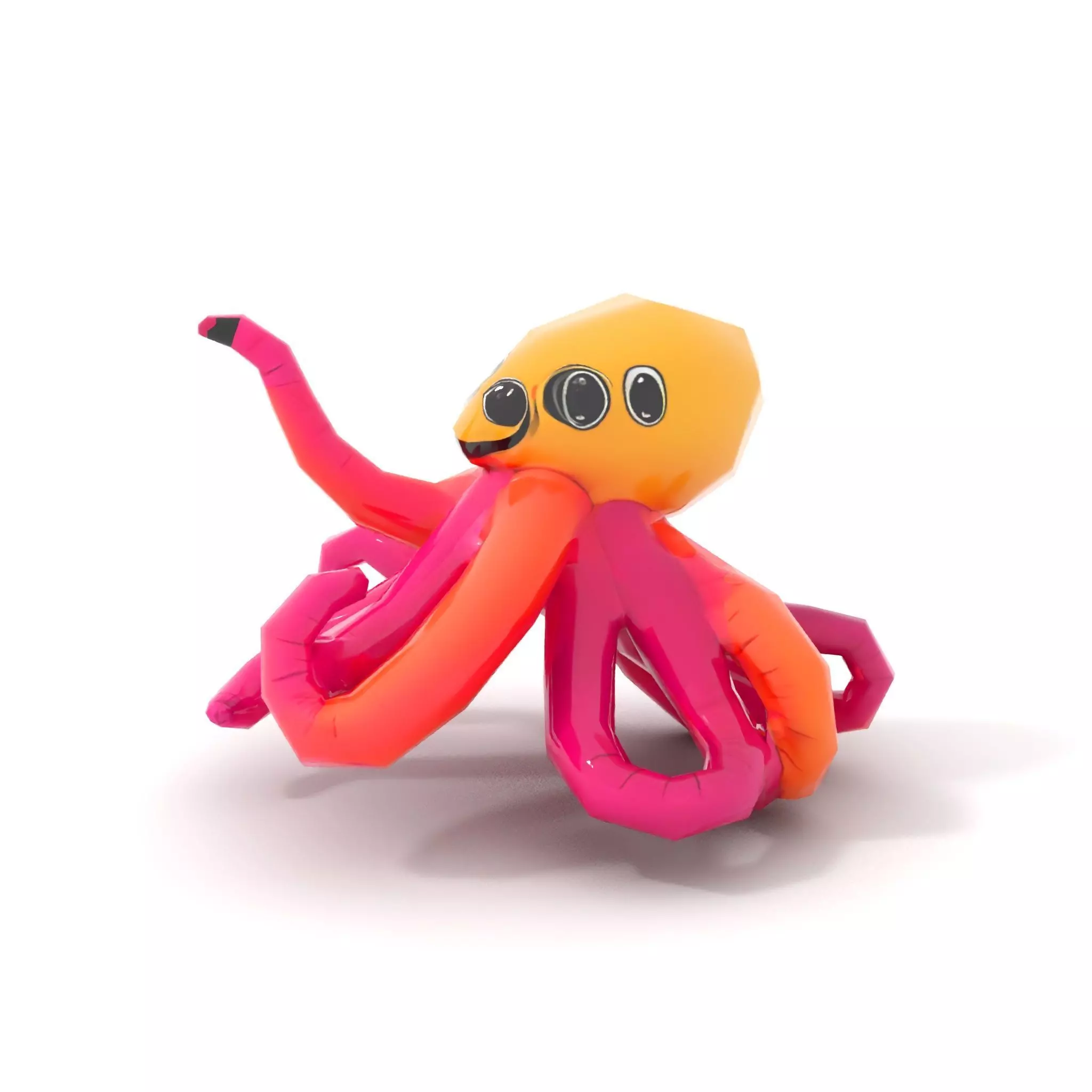 Vibrant Octopus Toy model pack Low-poly 3D model_8