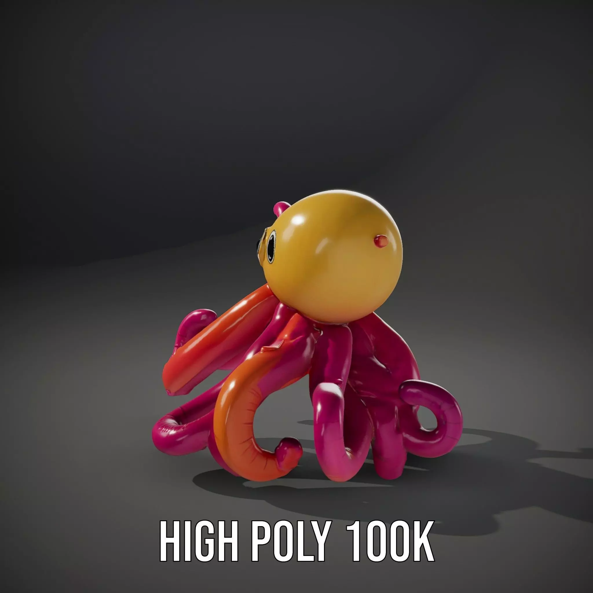 Vibrant Octopus Toy model pack Low-poly 3D model_11