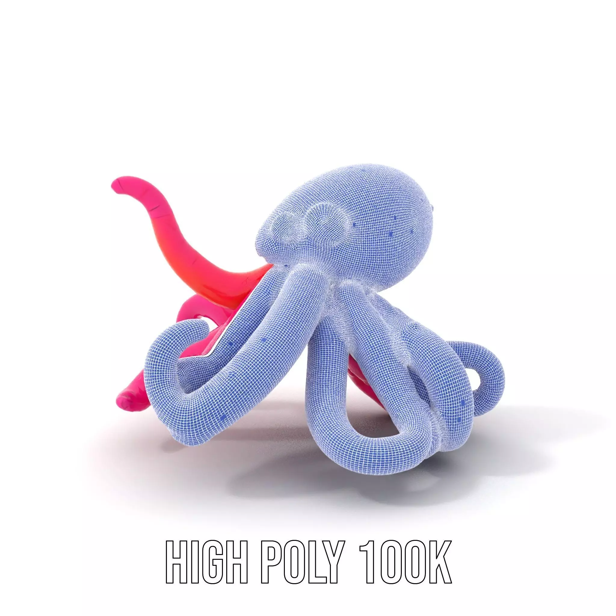 Vibrant Octopus Toy model pack Low-poly 3D model_5