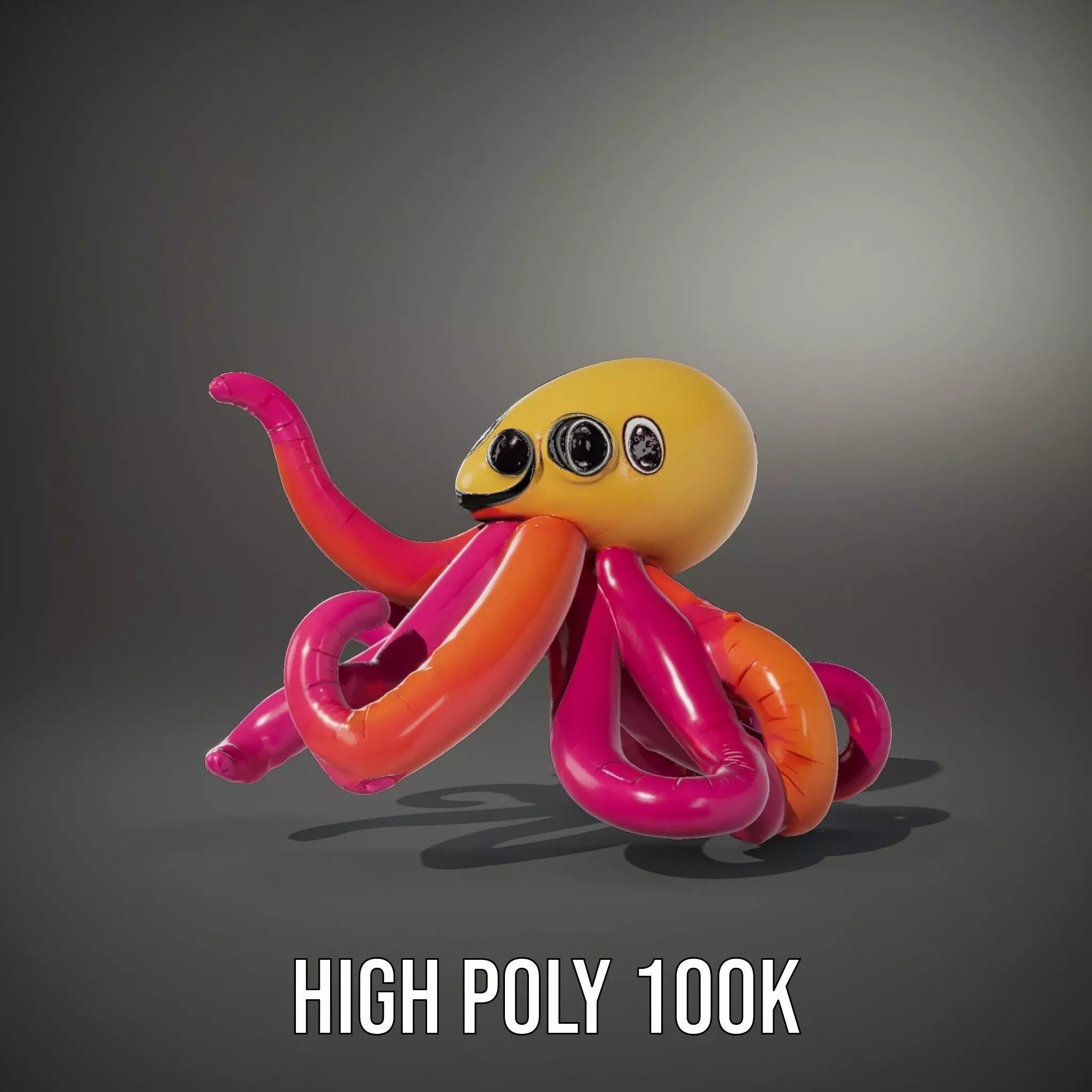 Vibrant Octopus Toy model pack Low-poly 3D model_9