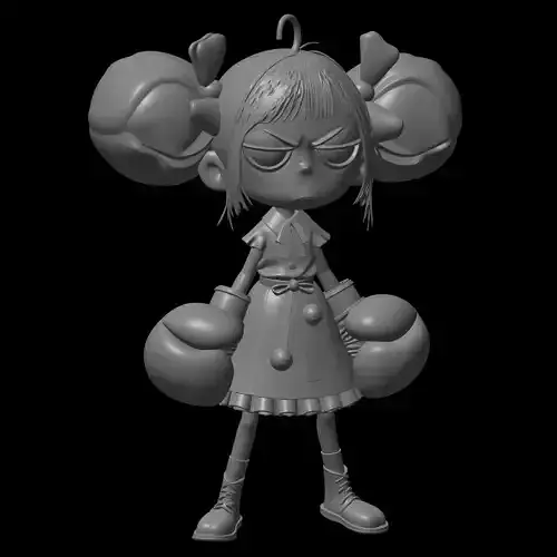 chibi boxer girl design