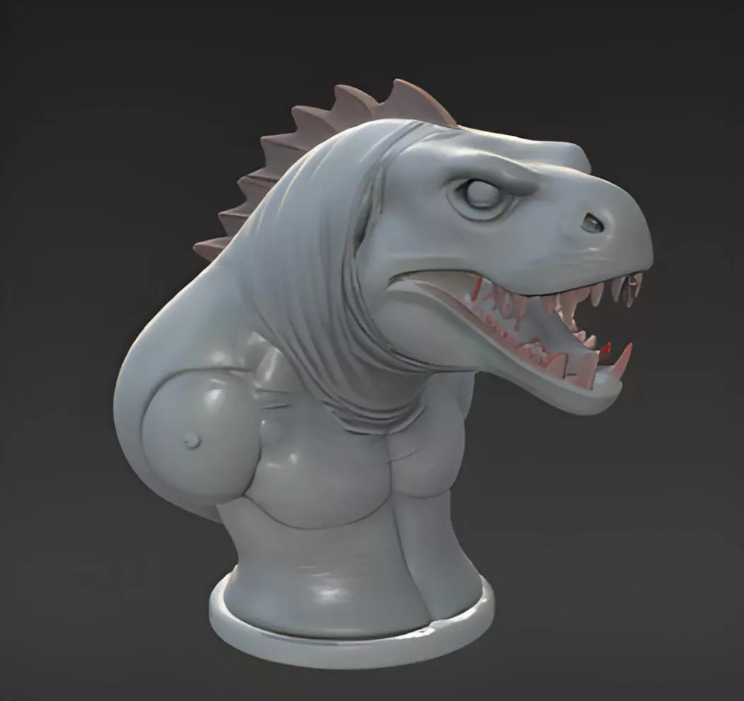 Dunkleosteus Bust 3D Model - STL Printable Prehistoric Fish 3D print model