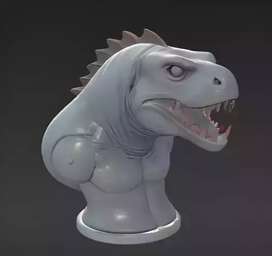 Dunkleosteus Bust 3D Model - STL Printable Prehistoric Fish
