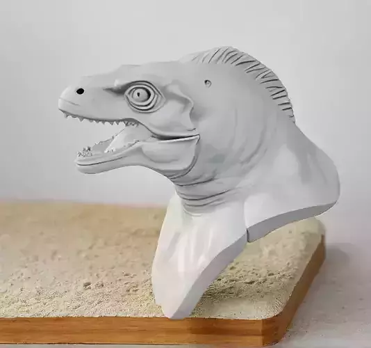 Dunkleosteus Bust 3D Model - STL Printable Prehistoric Fish