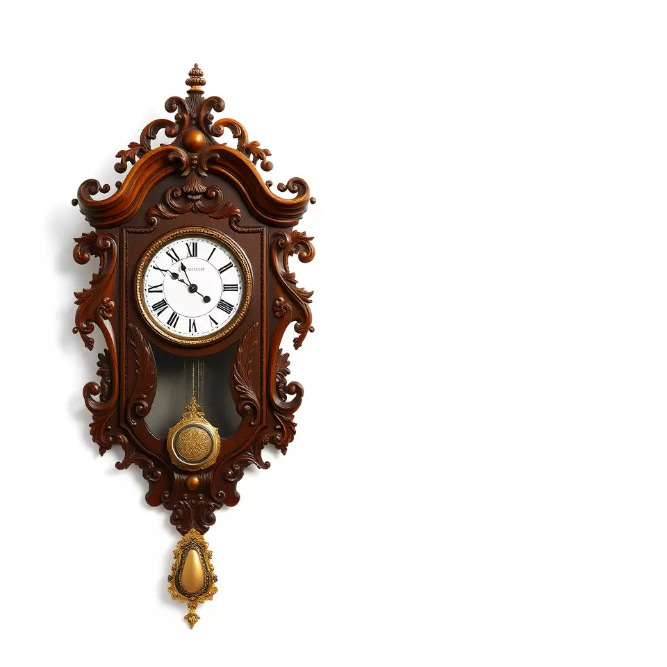 Ornate Wooden Clock model pack Low-poly 3D model_3