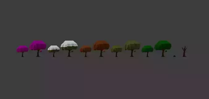 Low-Poly Stylized Trees Pack