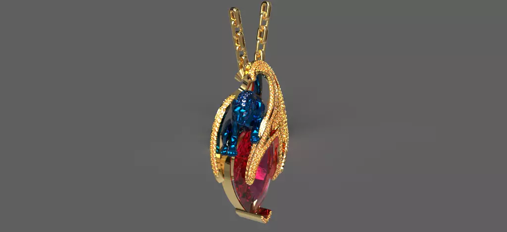 Pendant 3D print model_3