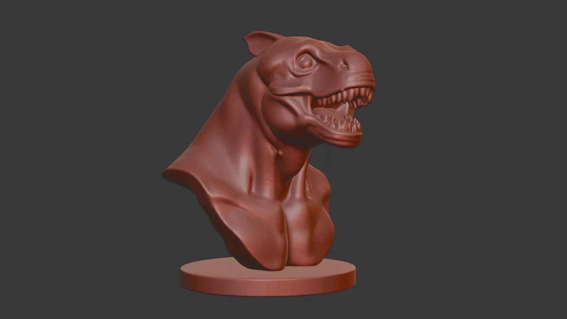 Dunkleosteus Bust 3D Model - STL Printable Prehistoric Fish 3D print model_1