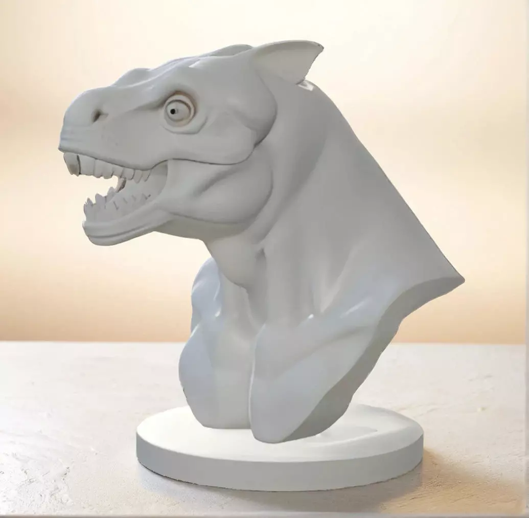 Dunkleosteus Bust 3D Model - STL Printable Prehistoric Fish 3D print model_0