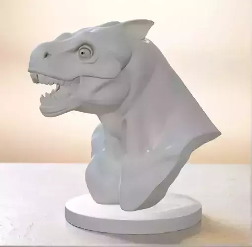 Dunkleosteus Bust 3D Model - STL Printable Prehistoric Fish