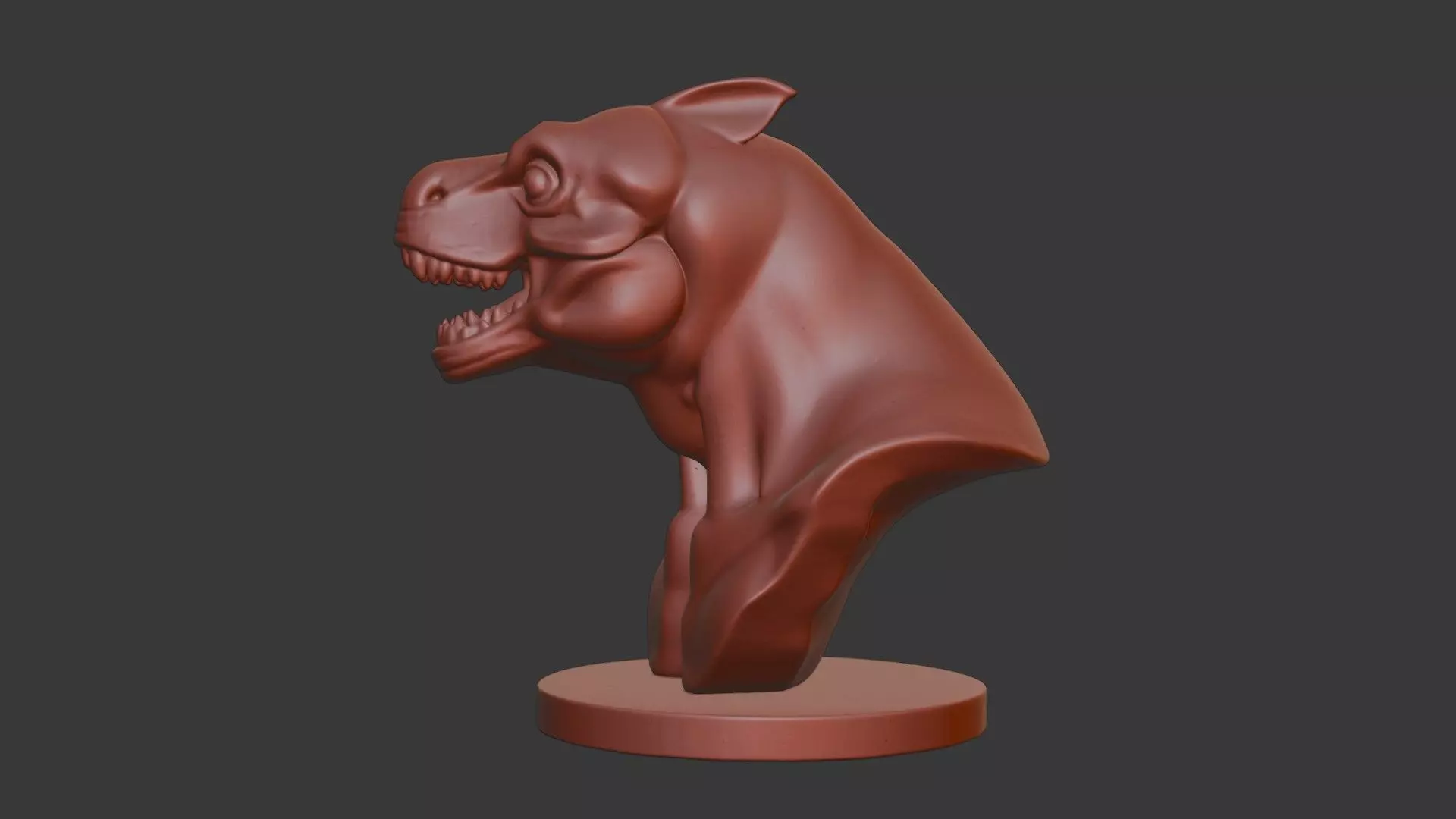 Dunkleosteus Bust 3D Model - STL Printable Prehistoric Fish 3D print model_3
