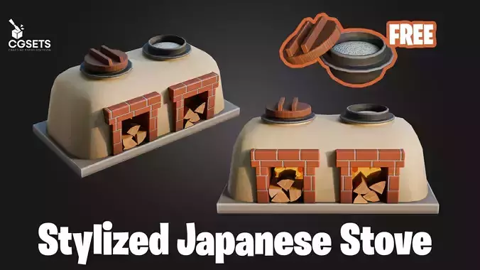 Stylized Japanese Tradtional Stove