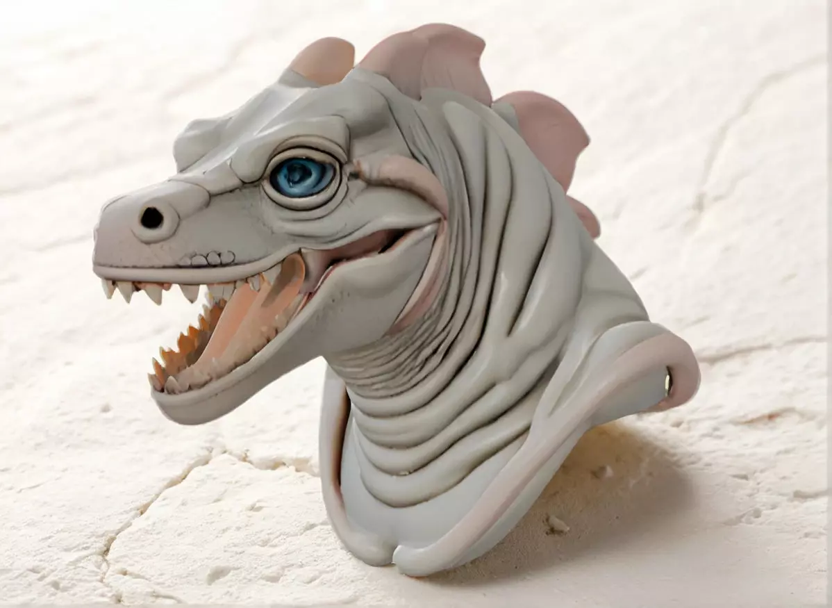 Dunkleosteus Bust 3D Model - STL Printable Prehistoric Fish 3D print model