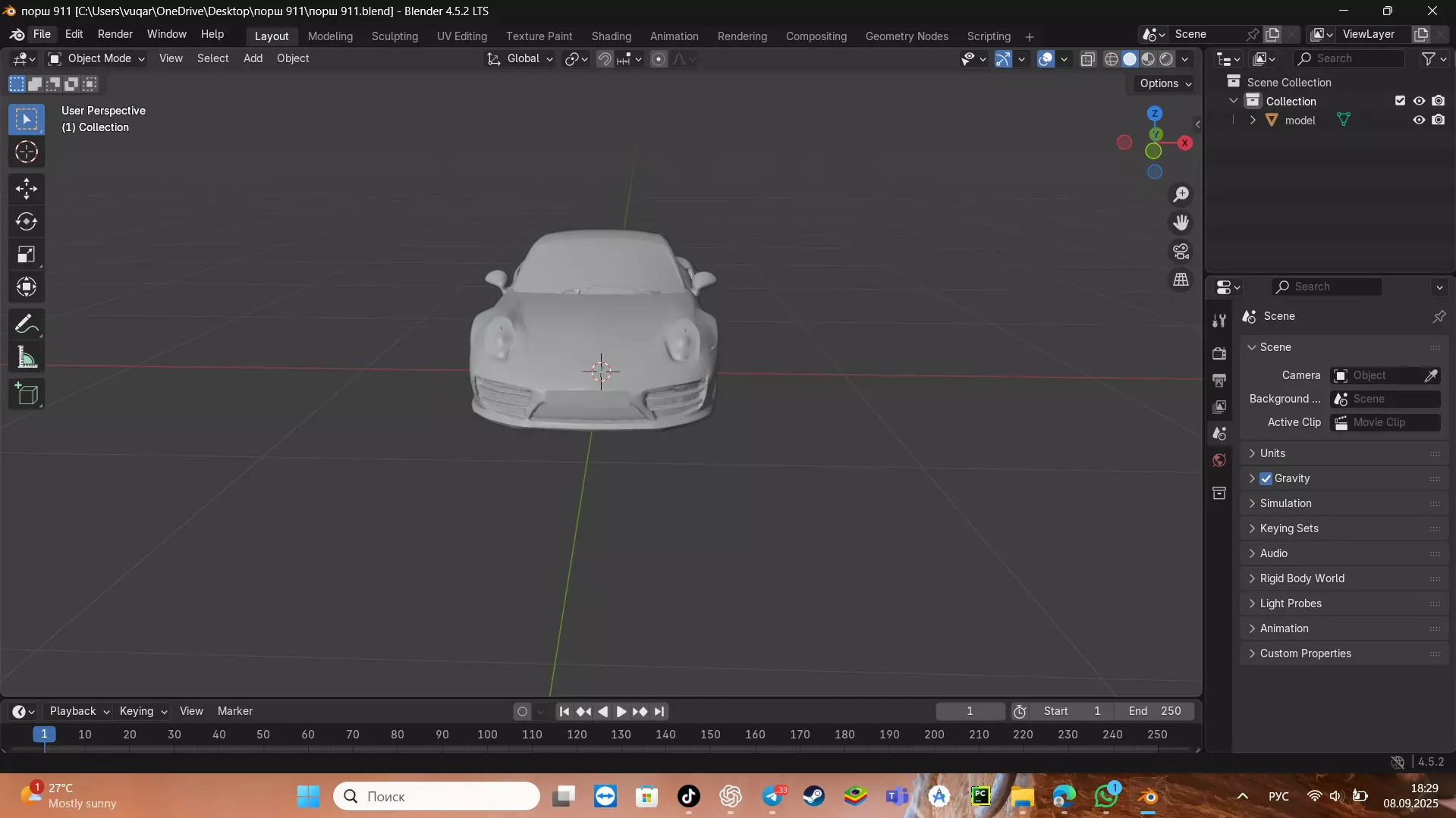 porsche 911  3D model_0