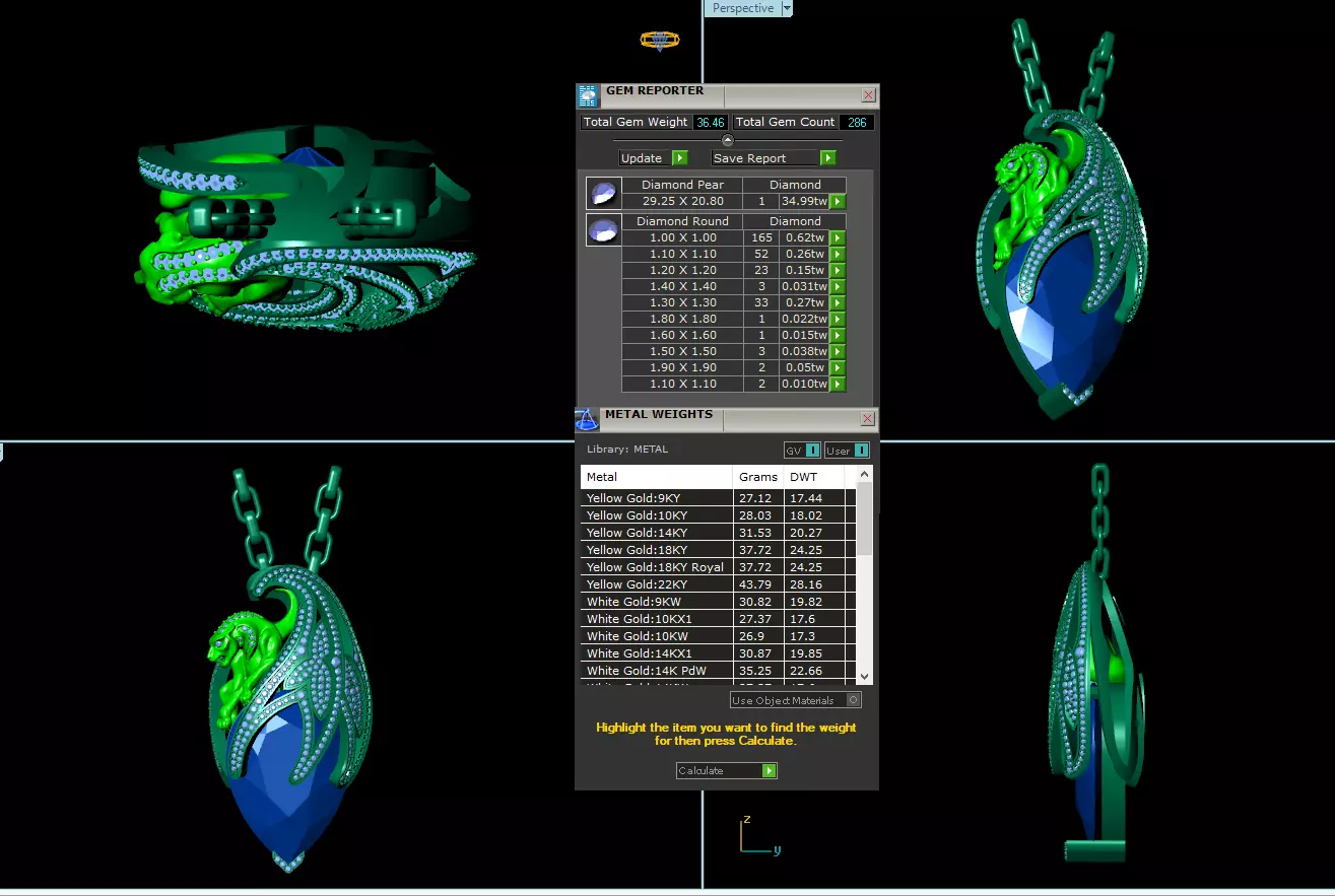 Pendant 3D print model_7