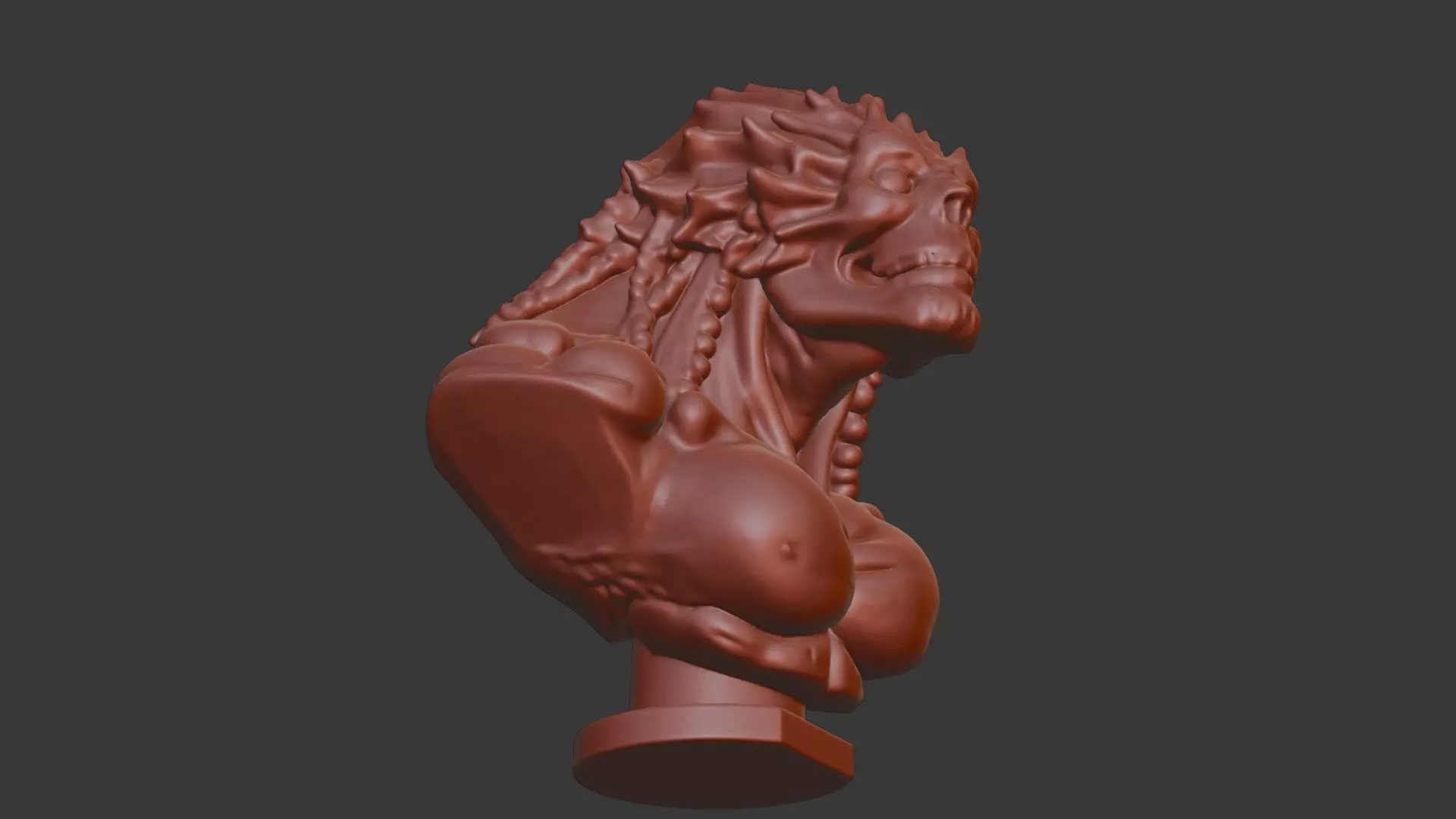 Edmontonia Head Bust 3D Model - STL Printable Dinosaur 3D print model_6