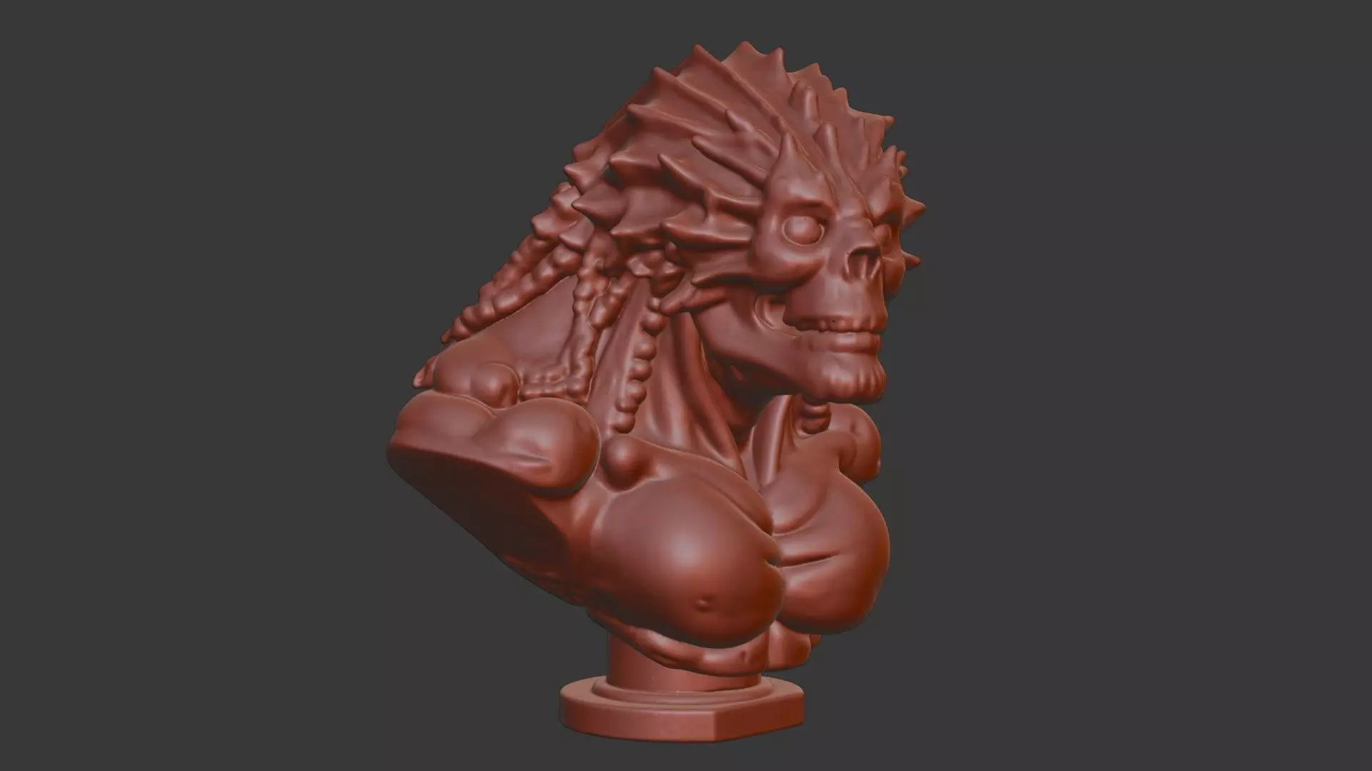 Edmontonia Head Bust 3D Model - STL Printable Dinosaur 3D print model_1