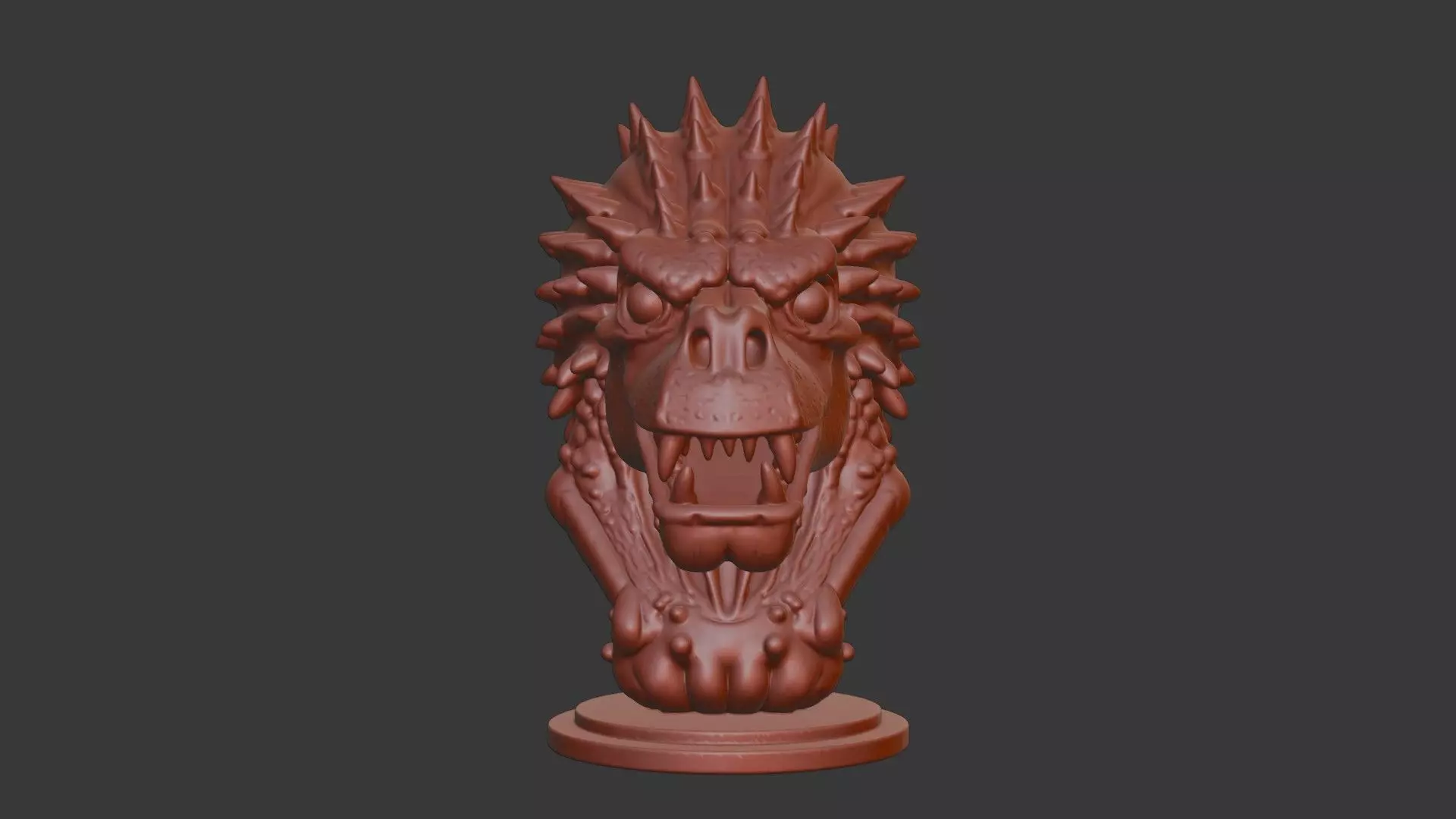 Edmontonia Head Bust 3D Model - STL Printable Dinosaur 3D print model_2