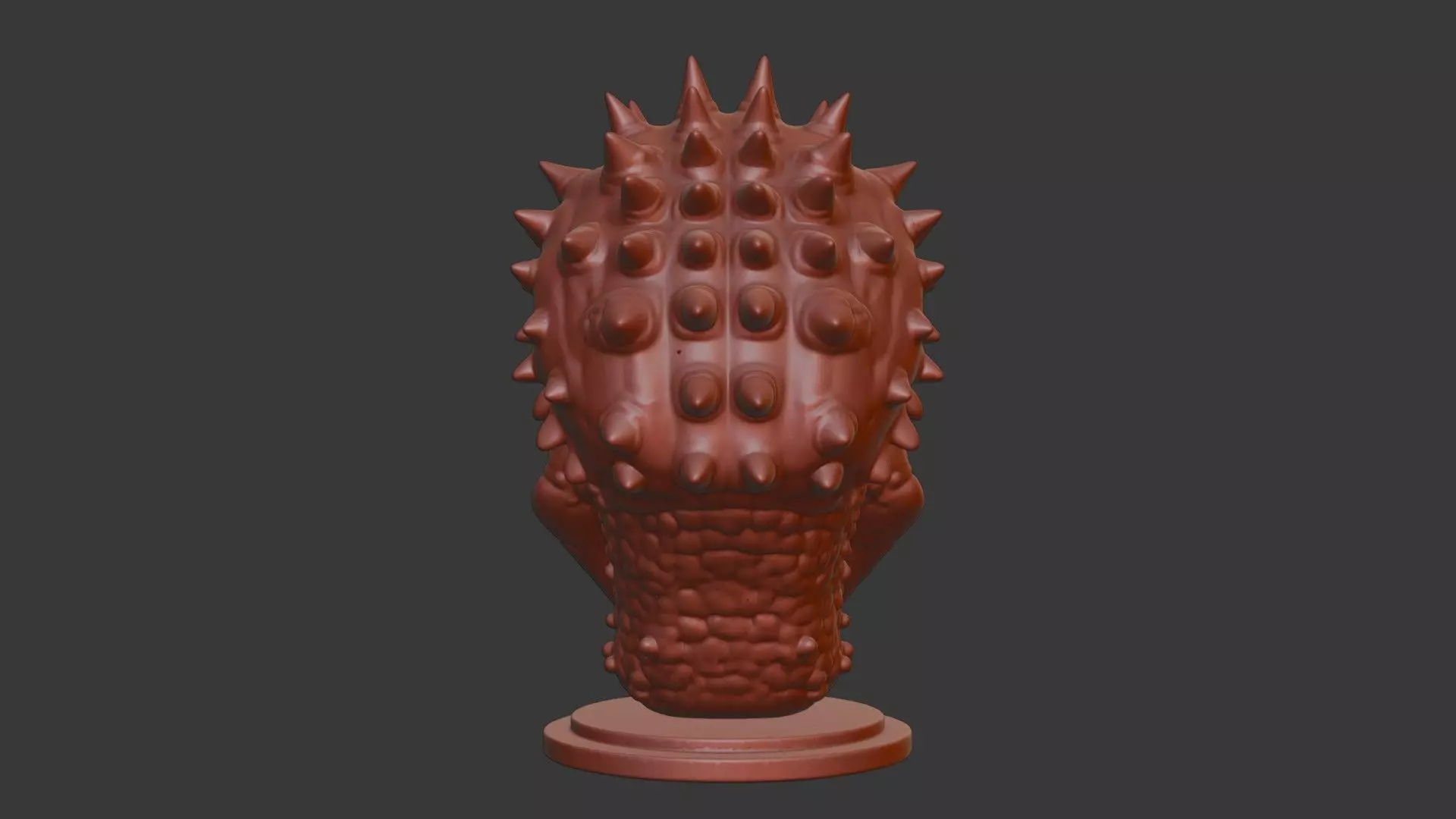 Edmontonia Head Bust 3D Model - STL Printable Dinosaur 3D print model_5
