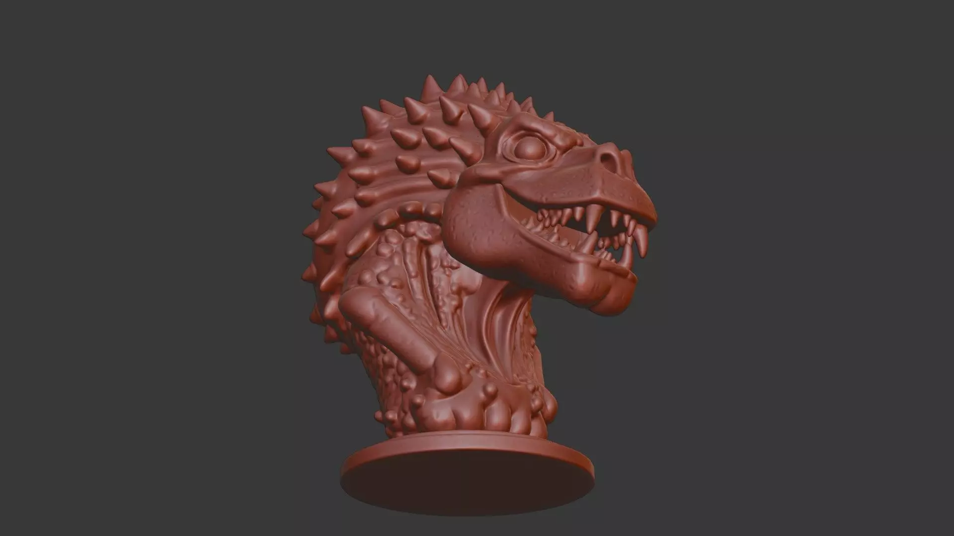 Edmontonia Head Bust 3D Model - STL Printable Dinosaur 3D print model_6