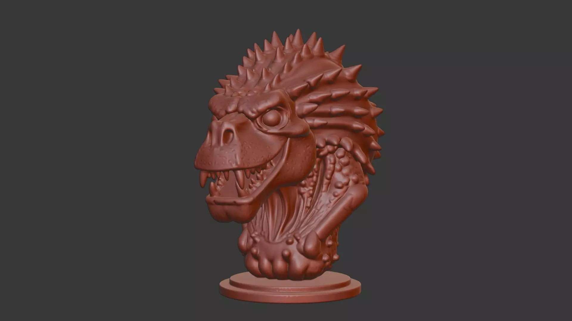 Edmontonia Head Bust 3D Model - STL Printable Dinosaur 3D print model_7