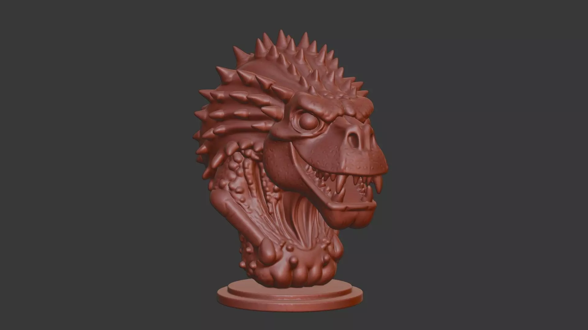 Edmontonia Head Bust 3D Model - STL Printable Dinosaur 3D print model_1